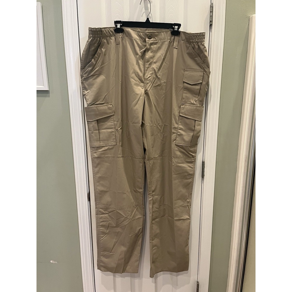 Propper Tactical‎ Cargo Uniform Pants 46x37 Unhemmed Khaki Ripstop Army Military